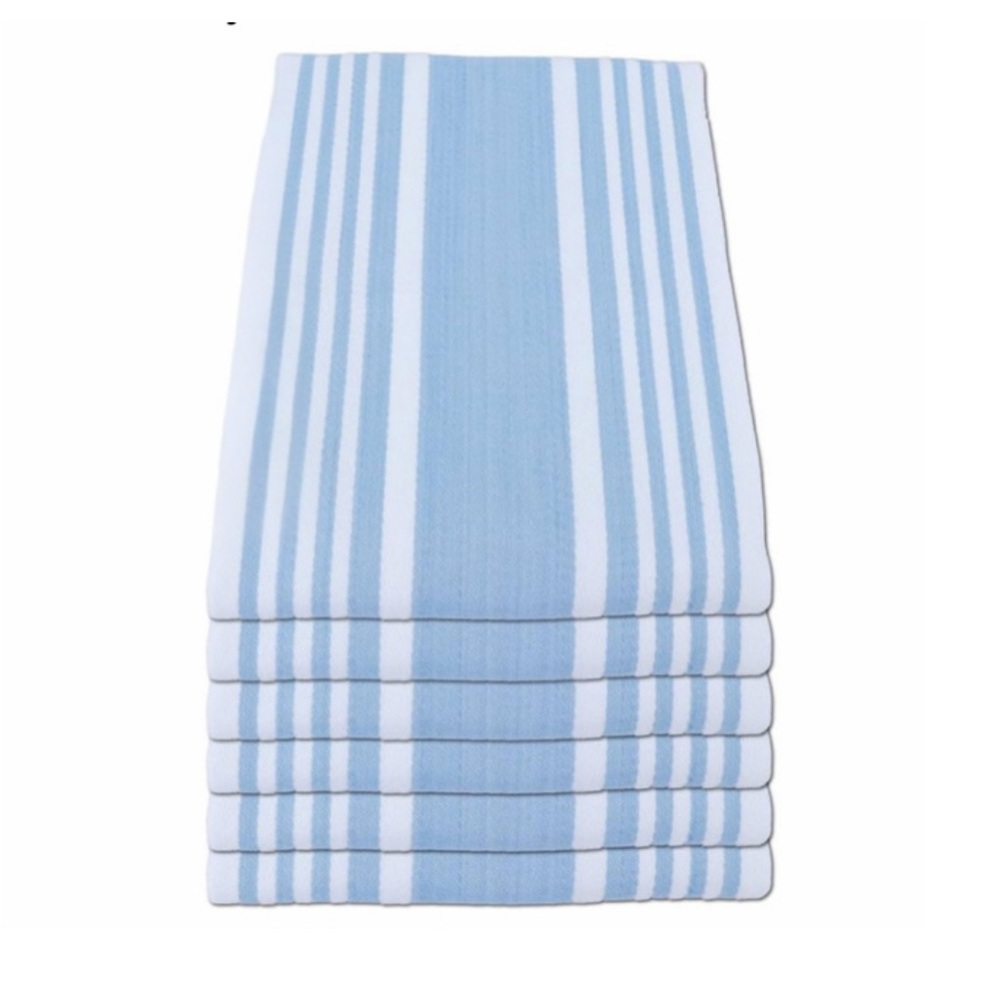Blue and White Striped Skirt